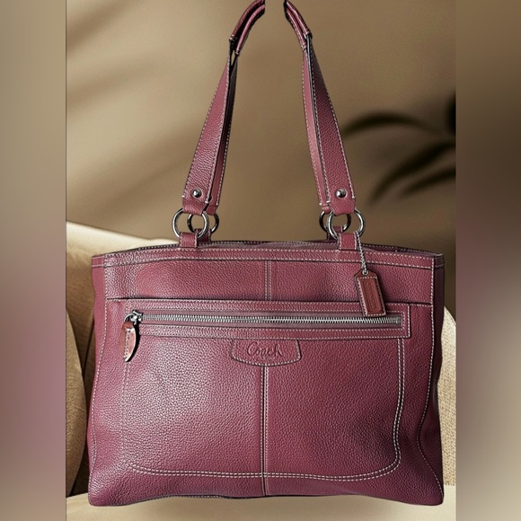 Coach Like new Large tote bag pebble leather - Picture 6 of 16